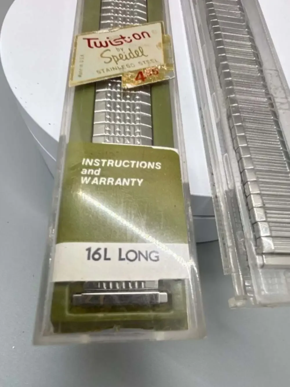 Lot Speidel - 1  is Twist On - Stainless Steel Expansion Watch Bands X2 NOS Vtg
